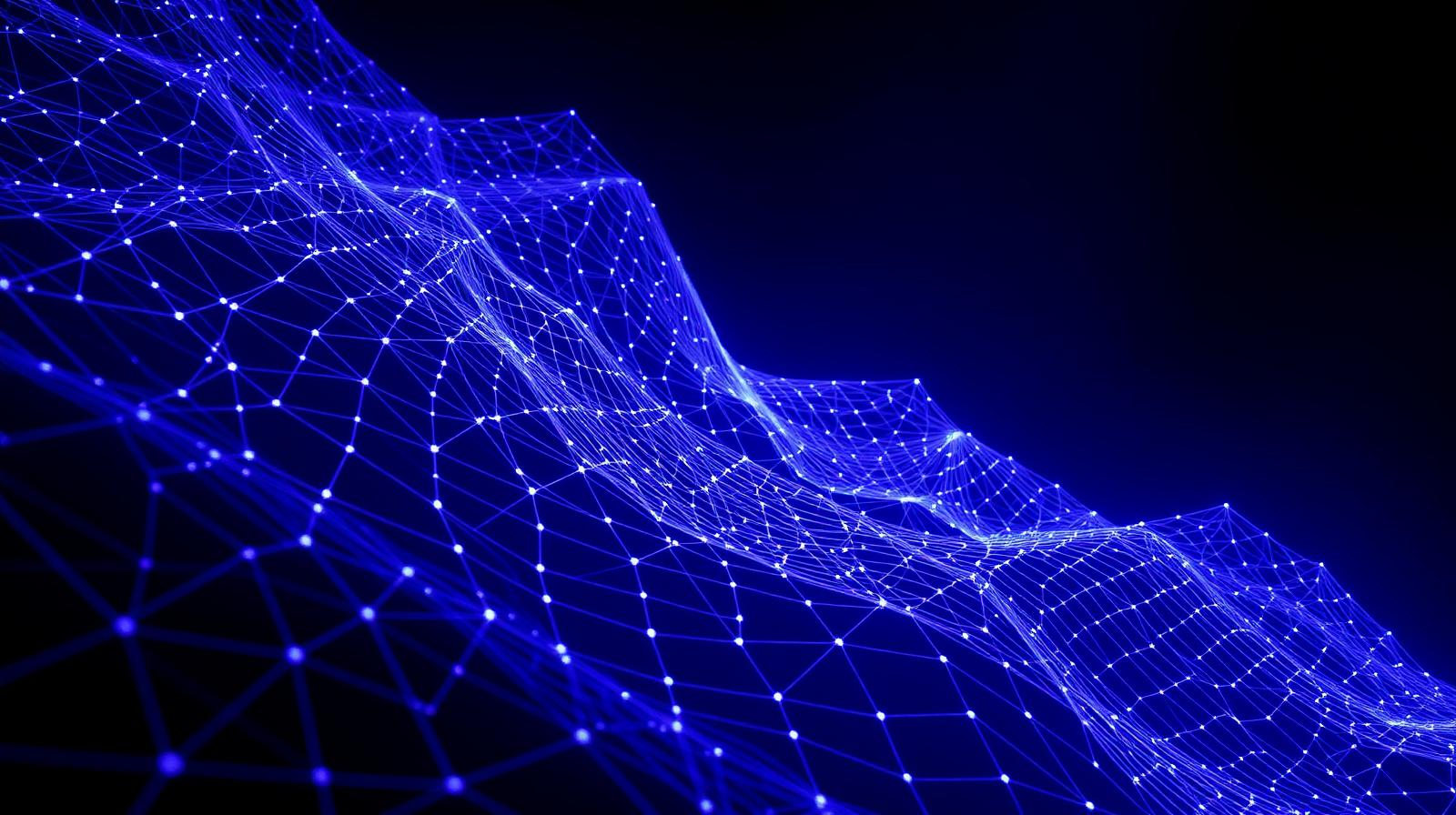 Abstract digital network mesh